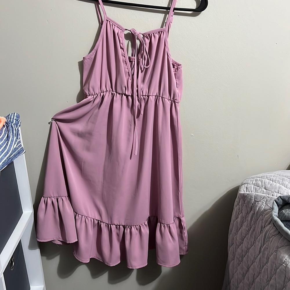 Pink midi dress